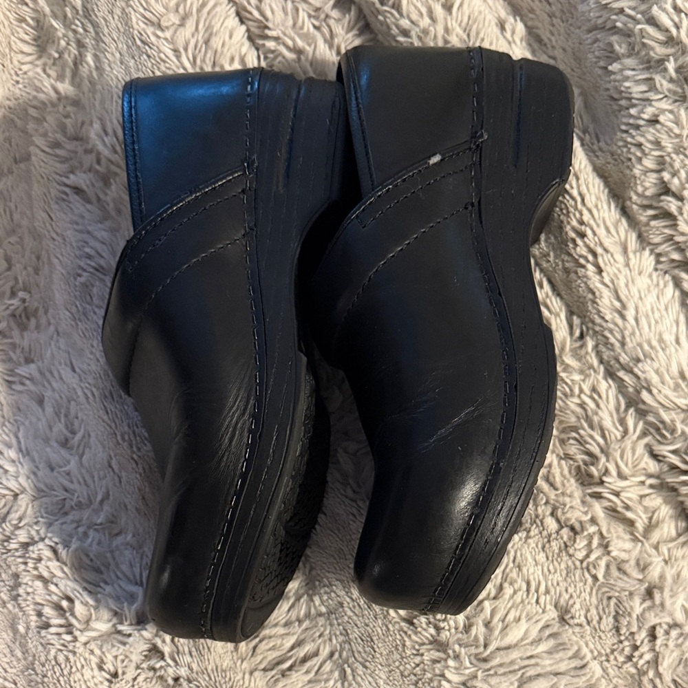 Dansko Black Leather Clogs - Picture 2 of 3
